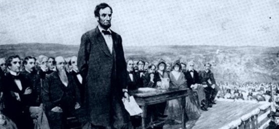 Abraham Lincoln delivering the Gettysburg Address