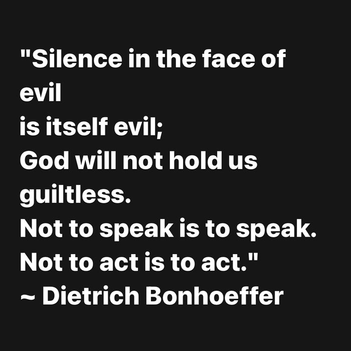 Silence in the Face of Evil
