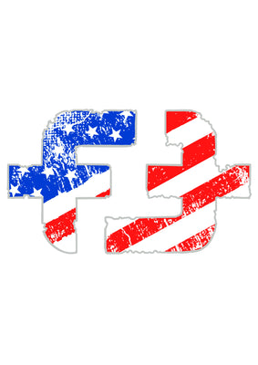 Freedom Elements Logo in Red, White, and Blue