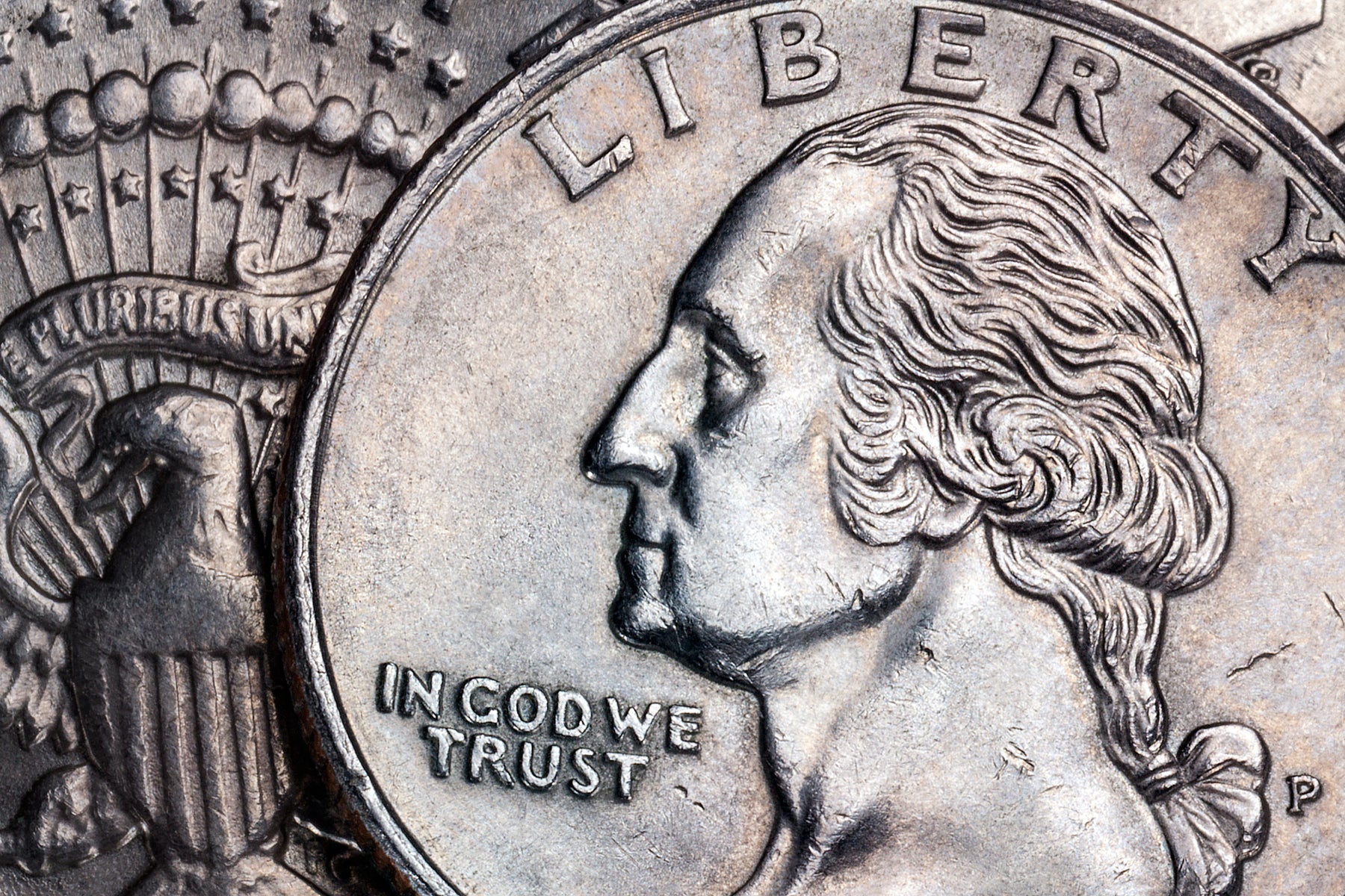 God Has Already won the war coin alludes to our need to trust in him it is a quarter with words "In God We Trust."